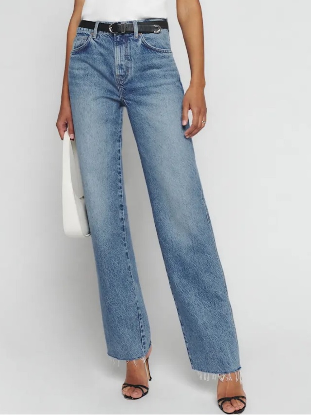90s Straight Leg Jeans Raw Hem